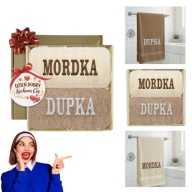 Zestaw ręczników z haftem mordka i dupka na urodziny