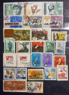 Znaczki pocztowe ZSRR CCCP lata ok. 1962–1975 Kosmos wojna sztuka 26 szt