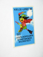 KIELCE 1989 Ogólnopolska Spartakiada Młodzieży naklejka z PRL
