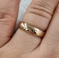 83903 Pierścionek pozłacany 18K średnica 20 mm obrączka gładka