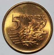 moneta 5 groszy 1990 MENNICZA