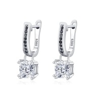 Kolczyki s32 Platerowane Platyną CZ / Spinel – Franko