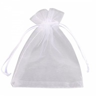 Woreczki z Organza 17x23 cm 10 sztuk Białe Eleganckie Opakowanie Prezentowe