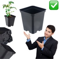 DONICZKI PLASTIKOWE DO ROZSAD BALKONOWE 0,5 L P9 50 SZT 9 cm x 9 x 9,5 cm