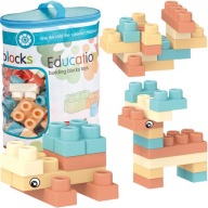 KLOCKI GUMOWE MIĘKKIE KONSTRUKCYJNE W TORBIE ZESTAW 96 ELEMENTÓW DLA DZIECI