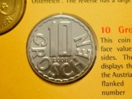 3A-32 Austria 2000 10 groszy groschen z zestawu menniczego