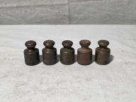 Odważniki mosiężne handlowe - zestaw 5 x 10dkg