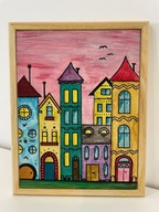 UNIKATOWY OBRAZ KLAUDIA HEHNEL AKWARELA NA PŁÓTNIE 34. WOŚP