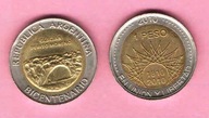 ARGENTYNA 5 szt 1 PESO 2010 OKAZJONALNE BIMETAL