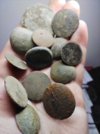 Stare guziki chłopskie XIX wiek Część ornamentowanych. Guzik chłopski