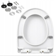 Deska Sedesowa WC Wolnoopadająca Uniwersalna Wypinana Fala Duroplast Twarda