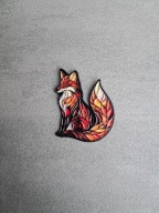 Pin przypinka broszka lis lisek witraż mazaika