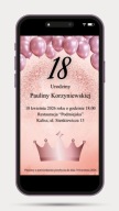 E-zaproszenie na 18 urodziny - cyfrowe, personalizowane