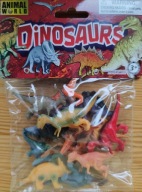 MINI DINOZAURY 5-6 cm Figurki gumowe ZESTAW 12 szt