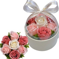 FLOWERBOX KWIATY MYDLANE BUKIET KWIATÓW W PUDEŁKU PIĘKNE RÓŻE