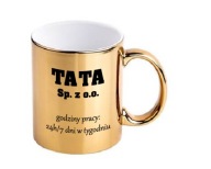 Dzień Ojca kubek złoty dla TATY na prezent urodziny