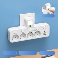 Rozgałęźnik elektryczny 4 gniazdka biały