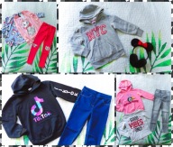 MEGA PAKA zestaw ubrań dla dziewczynki modna markowa 122/128 WIOSNA