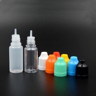 Buteleczki 10ml x100szt | z zakraplaczem i zakrętkami | PET DIY Liquid Płyn