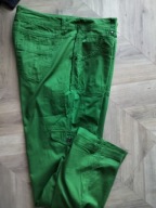 Spodnie damskie 5XL elastyczne fajny kolor trawiasty Sheego pas110