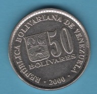 (1WE23) Wenezuela 50 boliwarów, 2000