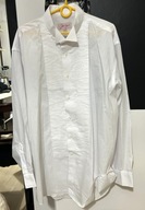 Y Koszula JeanYves biała oryginalny kołnierz plisy przód na spinki duża 3XL