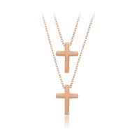 Naszyjnik Złoty KRZYŻ KRZYŻYK Łańcuszek pozłacany PUDEŁKO na prezent