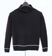 Sweter Z Golfem Czarny By Malene Birger |R. M