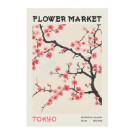 Plakat „Flower Market Tokyo” – Estetyka Japońskiej Wiosny