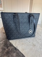 Michael Kor's -50% duża czarna szara torebka skórzana shopper/tote 41/27 cm