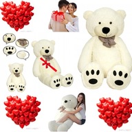 MASKOTKA PLUSZAK TEDBI MIŚ KREMOWY 140 CM DUŻY MISIEK PREZENT NA WALENTYNKI