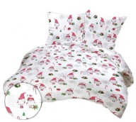 pościel z flaneli 200x200 +2x70x80 guzik F 99-1 gnomki