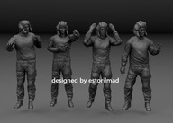 Żywica figurki rosyjskich żołnierzy do T-72 1/16