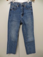 Spodnie jeansy damskie Stradivarius rozm 34 niebieskie poszarpane nogawki