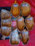 Zestaw miski drewniane Owoce 7 szt.