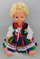 Lalka PRL w stroju ludowym - wysokość 50 cm