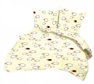 pościel bawełna lux 200x220 + 2x70x80 guzik B 200-3 baranki ecru