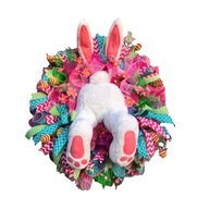 Wianek na drzwi ozdoba wielkanocna 3D królik 40cm