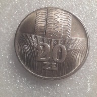 20 zł Wieżowiec i Kłosy 1973 mennicza, mała skrętka.