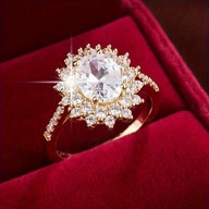 PIERŚCIONEK PIERŚCIEŃ OKRĄGŁY walentynki VINTAGE DIAMENTY DIAMENTAMI ANIME