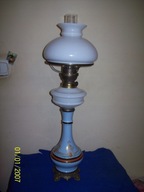 -PROMOCJA--[@6c] DOBRA-CENA-Porcelanowa Lampa Naftowa XIXw