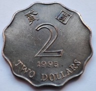 Hongkong 2 dolary 1995 r. śr. 28 mm