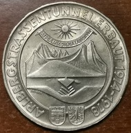33. Austria 100 szylingów, 1978 Otwarcie tunelu Arlberg Ag Srebro
