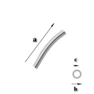 RS-1,5/10 Rurka skręcana 10 mm Srebro 925