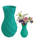 Wazon Twist Soft Nowoczesny Dekoracyjny na Suche kwiaty LEGO 16 cm Miętowy