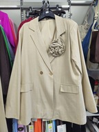 Garnitur damski jak lniany, bawełna beżowy 42/44 Italy !!!