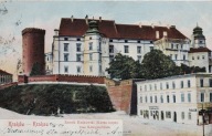 Kraków. Krakau. Zamek Królewski (Kurza stopa). Litografia 1904 r.