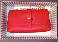 Batycki torebka skóra naturalna czerwona kolekcja LIMITOWANA!