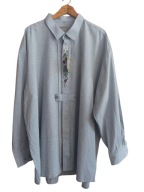 Trachten koszula męska ludowa tyrolska z haftem 60 nowa