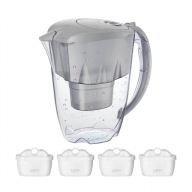 AQUAPHOR Dzbanek Filtrujący Szary 2,8L + 4x Filtr MFP 200L AQUALEN P82MFPFM